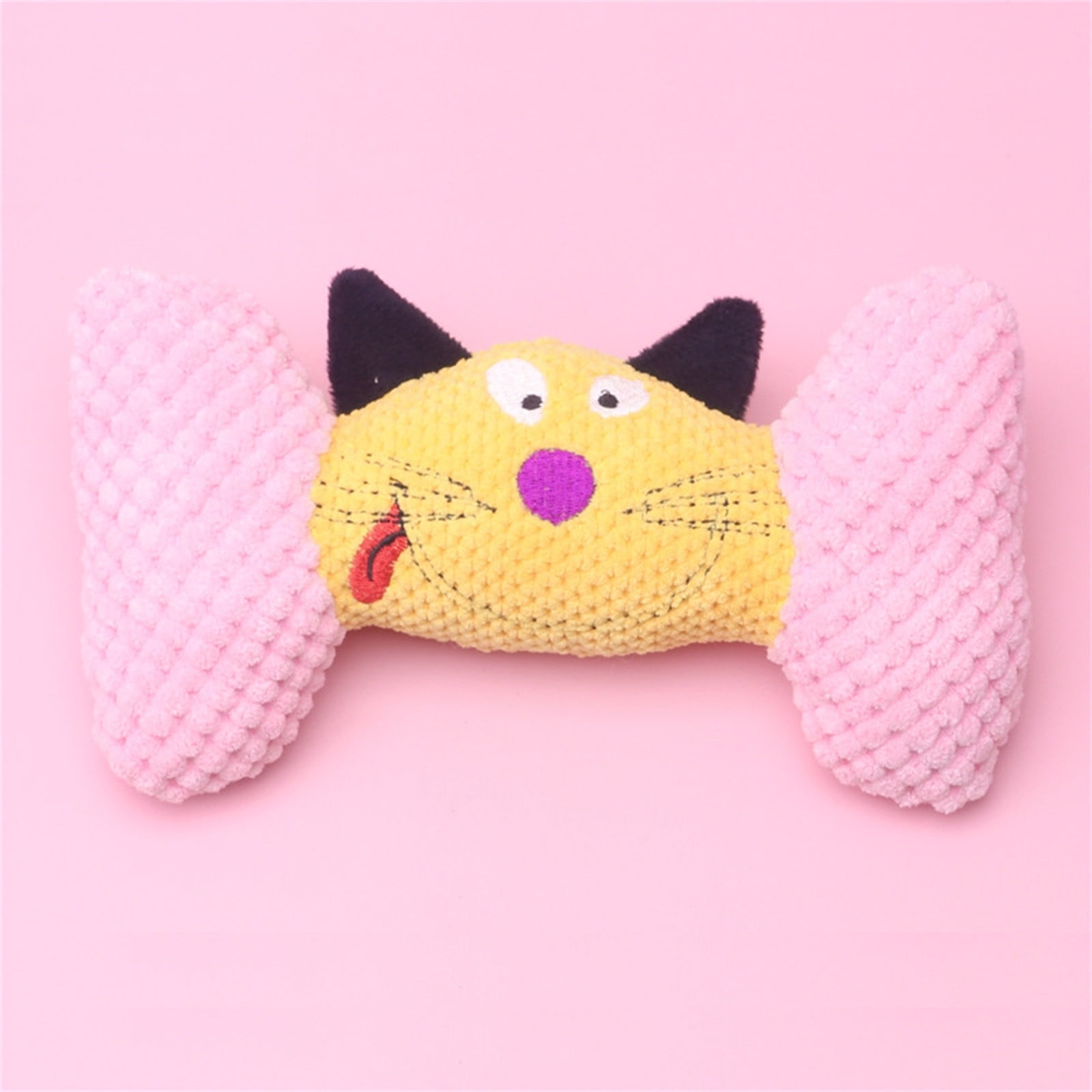 Candy Cat Upgrade Interactive Squeaky Dog Toys Plush Puppy Chew Toys