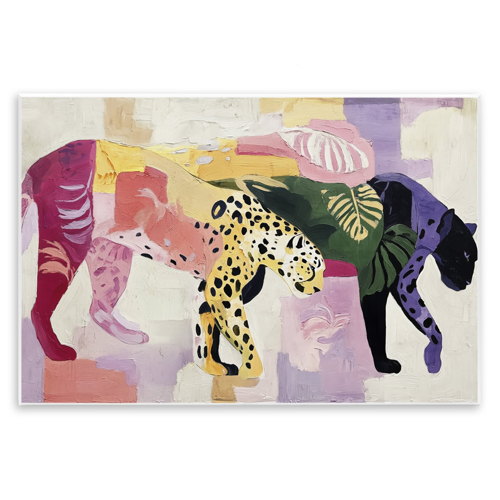 Candy Cats Tropical Wildlife Wall Plaque Art, design by Annabelle Hall