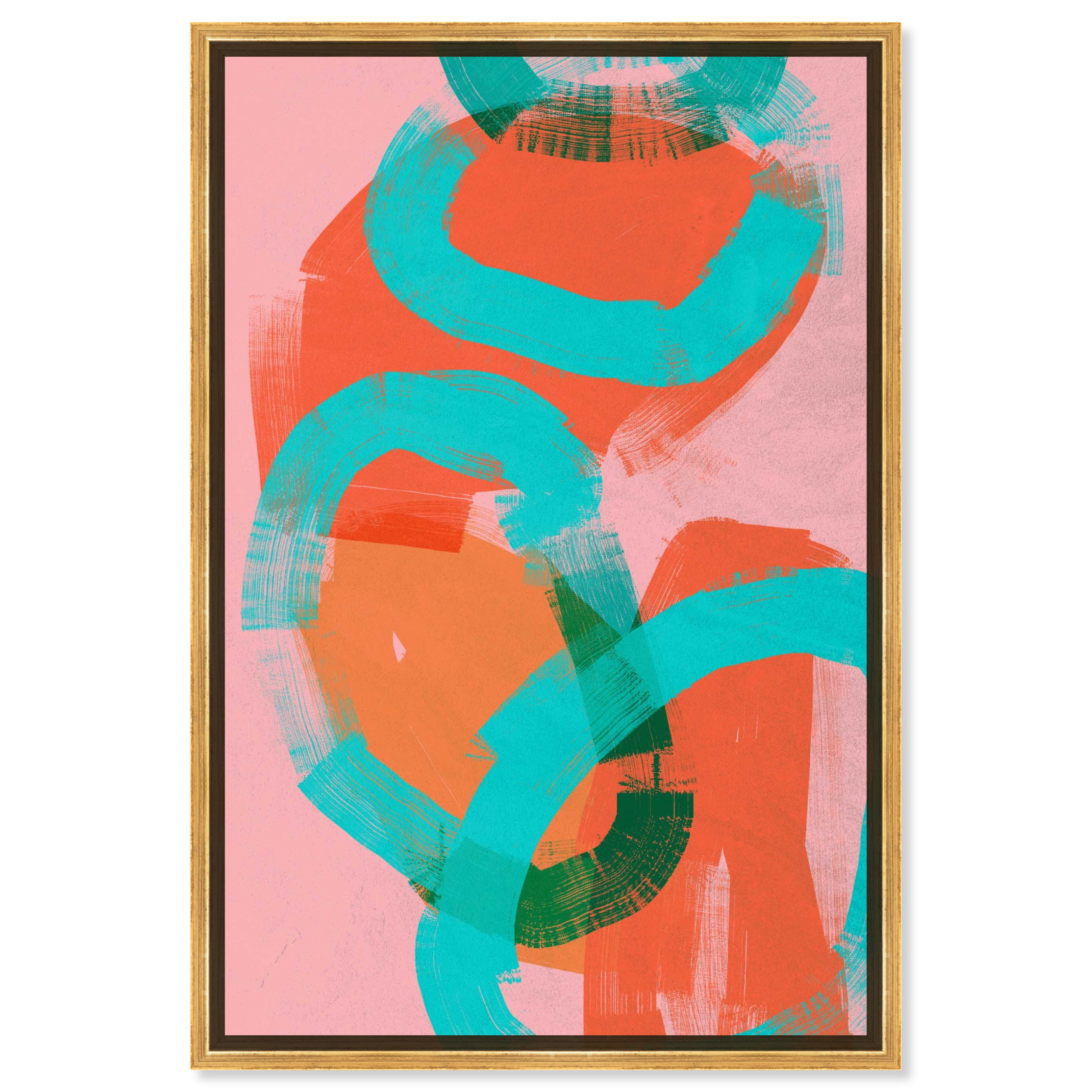 Candy Chain Modern Abstract Geometric Canvas Wall Art by Art Remedy