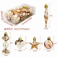 thumbnail image 1 of Candy Christmas Ornament Set of 13 Festive Candy Ornaments with Hanging Strings Glitter Shatterproof Xmas Tree Decoration (Gold And White), 1 of 1