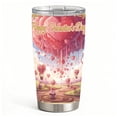 thumbnail image 1 of Candy Cloud Happy Valentine’s Day Tumbler, Stainless Steel Insulated Travel Cup with Lid, Cute Romantic Gift for Her, 1 of 9