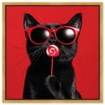 thumbnail image 1 of Candy Coated Coolness Canvas Cute Cat Art Prints by Art Remedy, Gold Frame, 40" x 40", 1 of 7