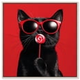 thumbnail image 1 of Candy Coated Coolness Canvas Cute Cat Art Prints by Art Remedy, Silver Frame, 30" x 30", 1 of 7