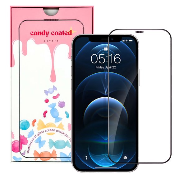 Candy Coated Covers Tempered Glass Screen Protector + Alignment FRAME Compatible with Apple iPhone 12