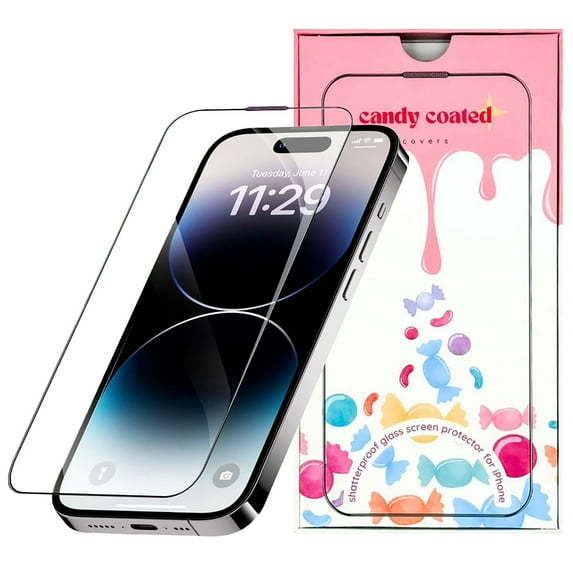 Candy Coated Covers Tempered Glass Screen Protector + Alignment FRAME Compatible with Apple iPhone 13 Pro Max