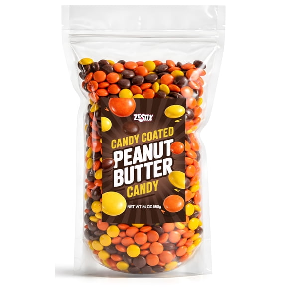 Candy Coated Peanut Butter , 24 oz - Sweet Peanut Butter Candy for Snacking, Parties & Movie Nights