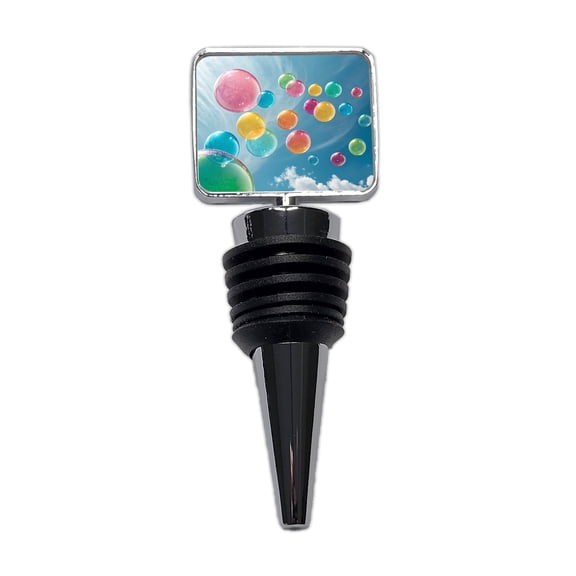 Candy Color Bubbles Blue Sky Wine Bottle Stopper Cap Plug