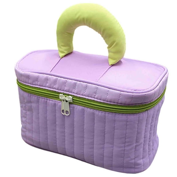 Candy Color Cosmetic Bag Large Capacity Nylon Toiletry Organizer Stylish Portable Makeup Pouch for Travel Efficient Storage Solution for Beauty Items