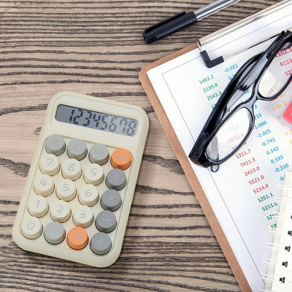 Candy Color Dopamine-Inspired 8-Digit Mini Calculator Portable Desktop Device for Home Office Financial Calculations