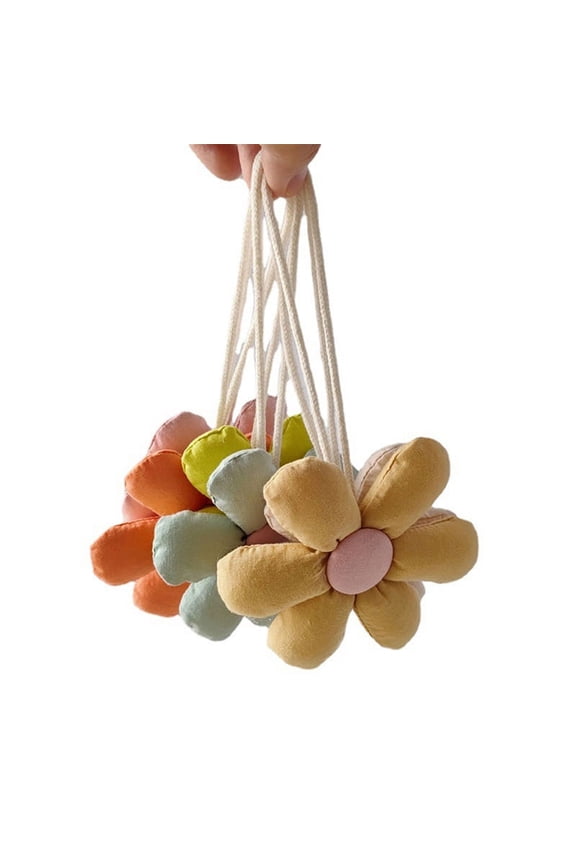 Candy Color Flower Keychain Cute Floral Shape Keyrings For Girl Backpack Pendant