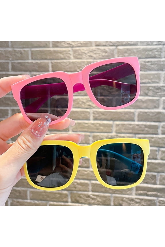 Candy Color Folding Clear Vision Kids Sunglasses Lovely Square Frame Boys Girls Sunglasses Fashion Accessories