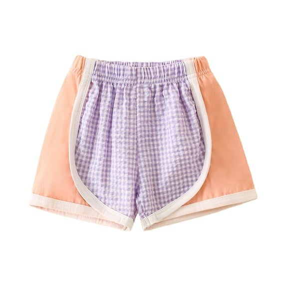 Candy Color Hot Pants Shorts Summer Breathable Shorts Home Solid Yoga Purple 12 Months-18 Months