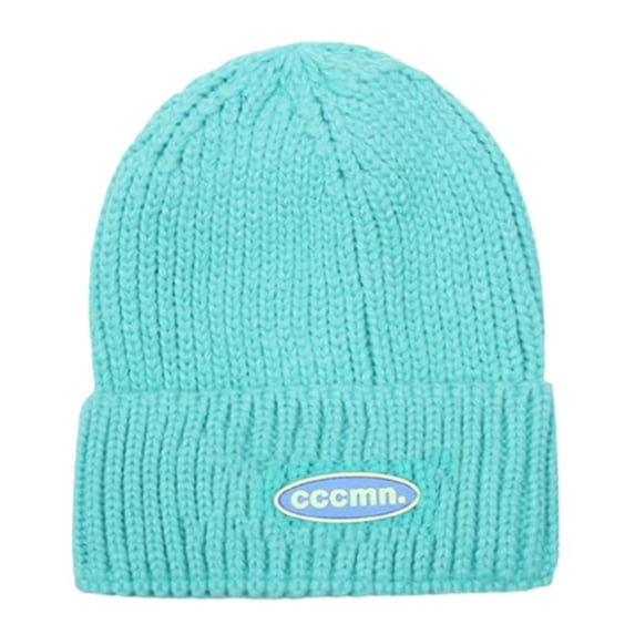Candy Color Knitted Hat Letter Labeling Beanie Hat Woolen Hat Wild Ear Protect
