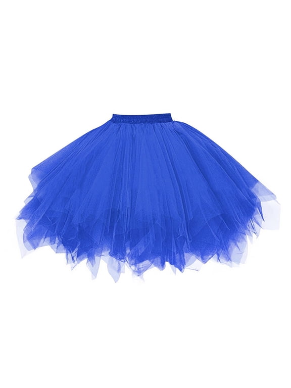 Candy Color Layered Tulle Tutu Skirt for Women Puffy Ballet Dance Party Mini Skirt