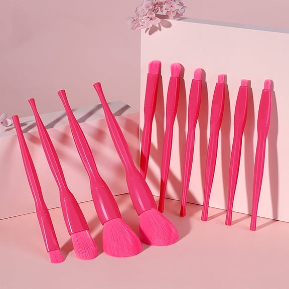 Candy Color Makeup Brush Set - 10PCS Beginner Portable Cosmetic Brushes, Brochas Para Maquillaje, Makeup Brush Kit for Women, Travel, Birthday, Christmas, Holiday Gift