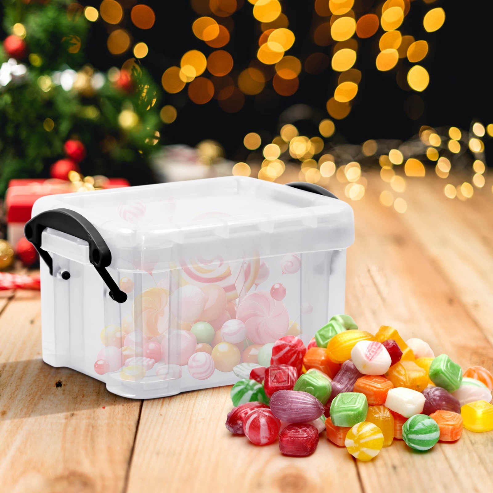 Candy Color Mini Storage container 0.14L Small Clear synthetic ...