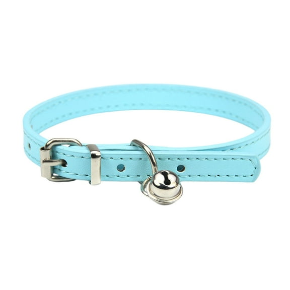 Minimalist Candy Color Adjustable Leather Pet Collar for Cats and Dogs Comfortable Neckband