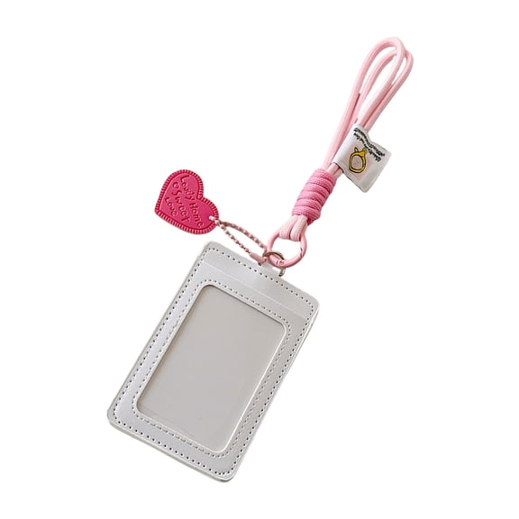 Candy Color Photocard Holders Sweet Card Holders with Keychain Protector Card Covers Bus Cards Sleeves Badge Holder