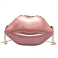 thumbnail image 1 of Candy Color Plastic Crossbody Bag Lip Shape Shoulder Evening Purse with Chain, 1 of 20