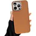 thumbnail image 1 of Candy Color Plating Camera Lens Protector Soft  for iPhone Case (Brown,iPhone 15 Pro), 1 of 7