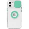 thumbnail image 1 of Candy Color Ring Holder Slide Lens Camera Cover Protection Clear Soft Compatible with iPhone Case (Mint,iPhone 8/7 Plus), 1 of 7