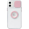 thumbnail image 1 of Candy Color Ring Holder Slide Lens Camera Cover Protection Clear Soft Compatible with iPhone Case (Pink,iPhone 11 Pro), 1 of 7