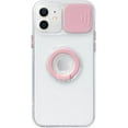 thumbnail image 1 of Candy Color Ring Holder Slide Lens Camera Cover Protection Clear Soft Compatible with iPhone Case (Pink,iPhone 13 Pro), 1 of 7