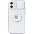 thumbnail image 1 of Candy Color Ring Holder Slide Lens Camera Cover Protection Clear Soft Compatible with iPhone Case (White,iPhone 14 Pro Max), 1 of 12