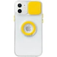 thumbnail image 1 of Candy Color Ring Holder Slide Lens Camera Cover Protection Clear Soft Compatible with iPhone Case (Yellow,iPhone 13 Pro), 1 of 7