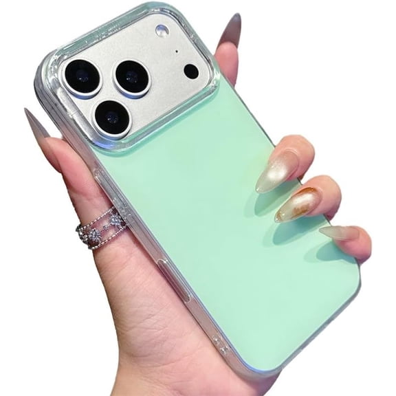 Candy Color Simple Phone Case for iPhone (Green,iPhone 16 Pro Max)