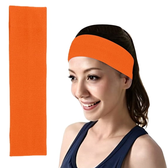 Candy Color Solid Elastic Exercise Fitness Yoga Antiperspirant Headband Hair Rope Accessories for Women Girls Wear