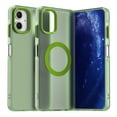 thumbnail image 1 of Candy Color Translucent Phone Case for Samsung Galaxy A06, Compatible with MagSafe - Ultra Slim Lightweight Shockproof Protective Anti-Yellow Phone Cover Designed for Galaxy A06, Green, 1 of 6