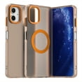 thumbnail image 1 of Candy Color Translucent Phone Case for Samsung Galaxy A06, Compatible with MagSafe - Ultra Slim Lightweight Shockproof Protective Anti-Yellow Phone Cover Designed for Galaxy A06, Orange, 1 of 6