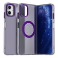 thumbnail image 1 of Candy Color Translucent Phone Case for Samsung Galaxy A06, Compatible with MagSafe - Ultra Slim Lightweight Shockproof Protective Anti-Yellow Phone Cover Designed for Galaxy A06, Purple, 1 of 6