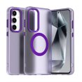 thumbnail image 1 of Candy Color Translucent Phone Case for Samsung Galaxy S24 FE, Compatible with MagSafe - Ultra Slim Lightweight Shockproof Protective Anti-Yellow Phone Cover Designed for Galaxy S24 FE, Purple, 1 of 6