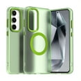 thumbnail image 1 of Candy Color Translucent Phone Case for Samsung Galaxy S25 Plus, Compatible with MagSafe - Ultra Slim Lightweight Shockproof Protective Anti-Yellow Phone Cover Designed for Galaxy S25 Plus, Green, 1 of 6