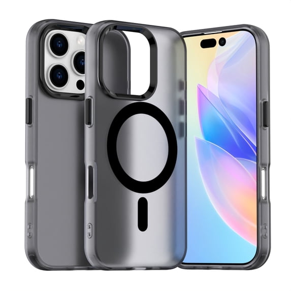Candy Color Translucent Phone Case for iPhone 11 Pro Max, Compatible with MagSafe - Ultra Slim Lightweight Shockproof Protective Anti-Yellow Phone Cover Designed for iPhone 11 Pro Max, Black