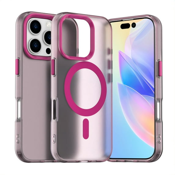 Candy Color Translucent Phone Case for iPhone 13 Pro Max, Compatible with MagSafe - Ultra Slim Lightweight Shockproof Protective Anti-Yellow Phone Cover Designed for iPhone 13 Pro Max, Red