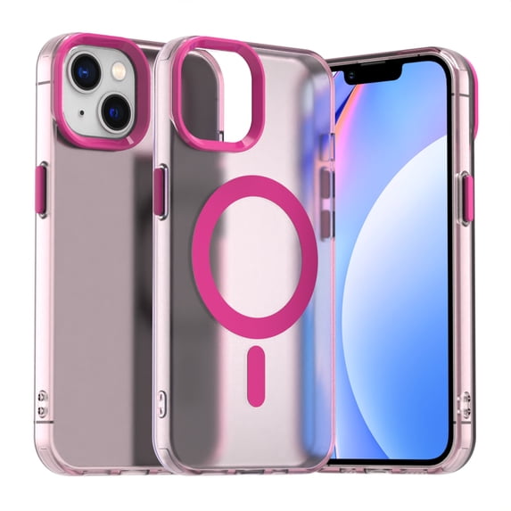 Candy Color Translucent Phone Case for iPhone 14, Compatible with MagSafe - Ultra Slim Lightweight Shockproof Protective Anti-Yellow Phone Cover Designed for iPhone 14, Red