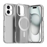 Candy Color Translucent Phone Case for iPhone 16, Compatible with MagSafe - Ultra Slim Lightweight Shockproof Protective Anti-Yellow Phone Cover Designed for iPhone 16, White