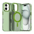 thumbnail image 1 of Candy Color Translucent Phone Case for iPhone 16, Compatible with MagSafe - Ultra Slim Lightweight Shockproof Protective Anti-Yellow Phone Cover Designed for iPhone 16, Green, 1 of 5