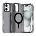 thumbnail image 1 of Candy Color Translucent Phone Case for iPhone 16 Plus, Compatible with MagSafe - Ultra Slim Lightweight Shockproof Protective Anti-Yellow Phone Cover Designed for iPhone 16 Plus, Black, 1 of 5