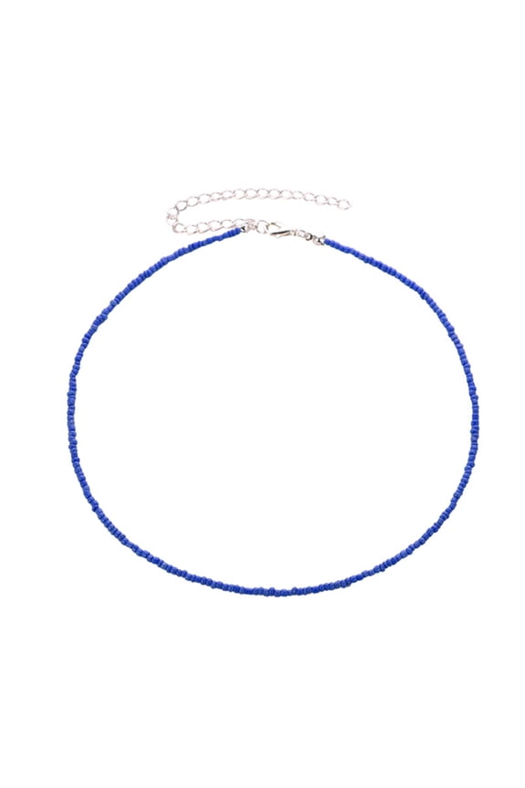 Candy Colored Beaded Necklace for Women Sweet Cool Acrylic Beach Clavicle Chain Party Ornament