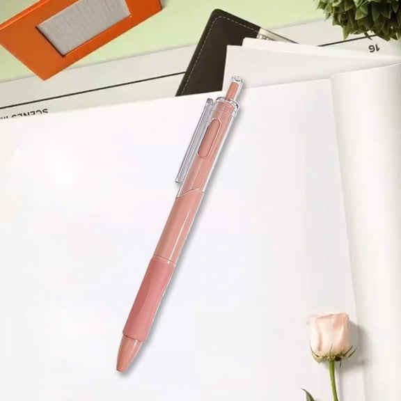 Candy Colored Push Button Fountain Pen 0.7ml Ink Capacity 0.5mm Extra Fine Nib Quick Drying Black Ink Resin Metal Lightweight Writing Pen for Office Study