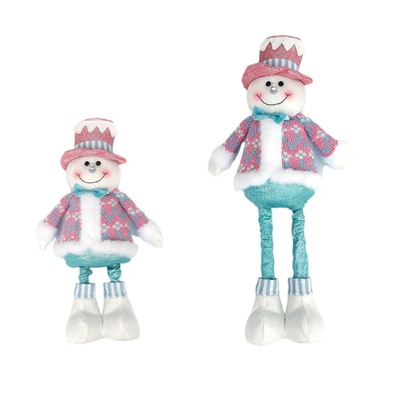 Candy Colored Santa Dolls Expandable Desktop Ornament Playful Unique Style Modern Holiday