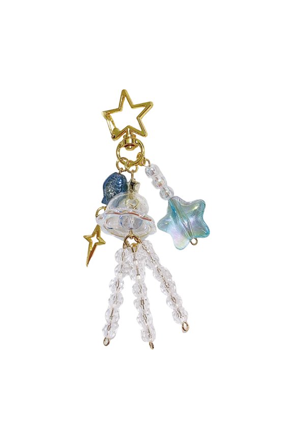 Candy Colored Star Windchime Keychain For Keys Camera Strap Pastels Acrylic Charm Phone Chain Backpack Accessory