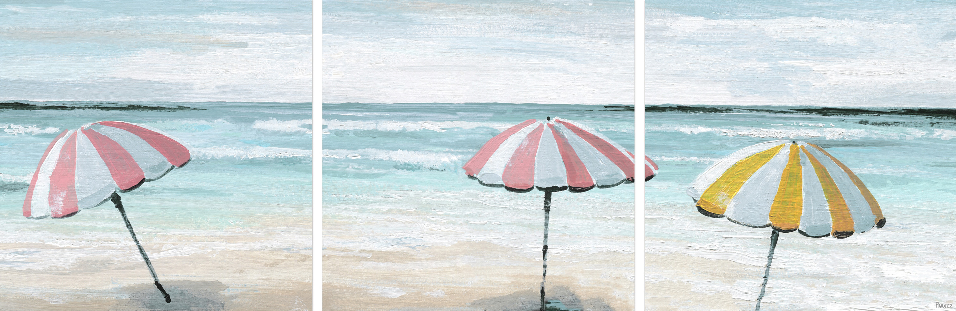 Candy-Colored Tents Triptych