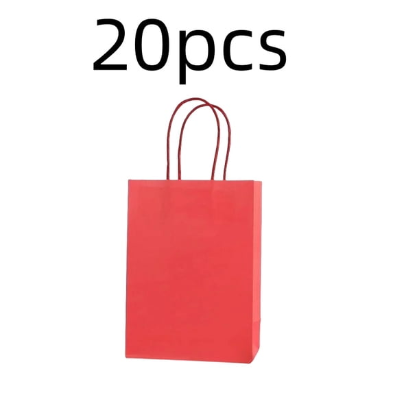 Candy Colorful Shopping Bags 10PCS Kraft Paper Gift Candy Bag Colored Hand-held Paper Bags Wedding Party Decoration Gift