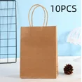 thumbnail image 1 of Candy Colorful Shopping Bags 10PCS Kraft Paper Gift Candy Bag Colored Hand-held Paper Bags Wedding Party Decoration Gift, 1 of 10
