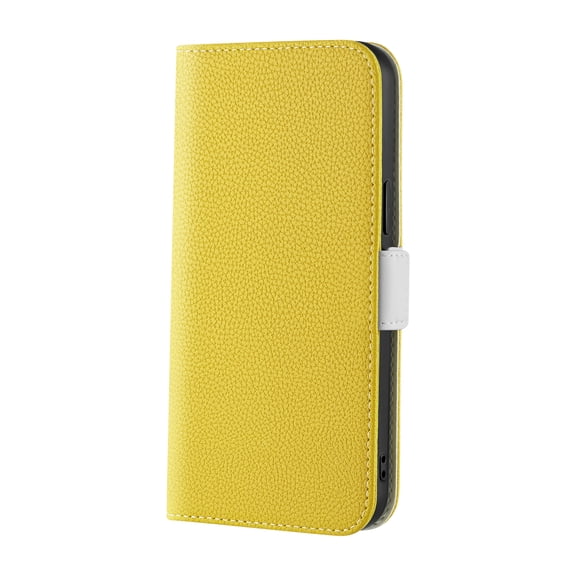 Candy Colors Wallet Case for iPhone 12 / 12 Pro, Soft TPU inner Shockproof Folio Case with Kickstand Card Slots Magnetic Closure Flip Cover for iPhone 12 / 12 Pro 6.1",Yellow